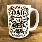 No.1 Dad 15oz Mug - HandmadeSask