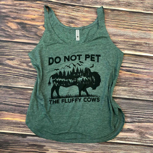 Ladies Fluffy Cows Tank - HandmadeSask