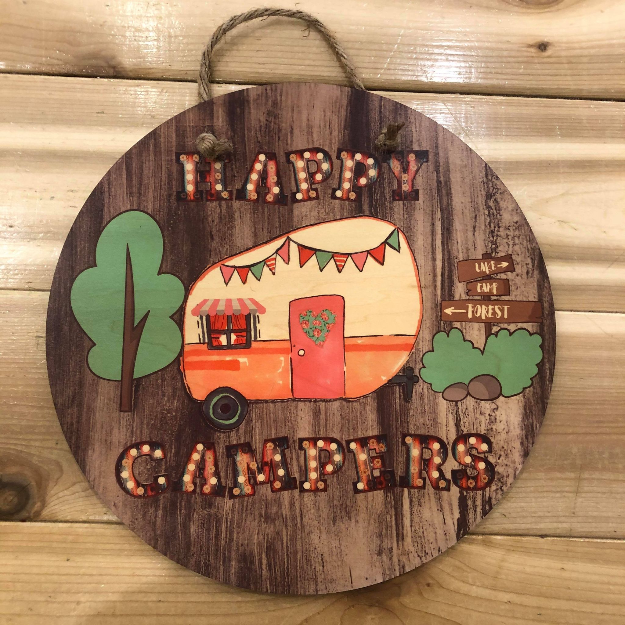 Happy Camping Sign - HandmadeSask
