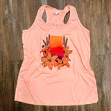 Peach Ladies Saskatchewan Sunset Tank - HandmadeSask