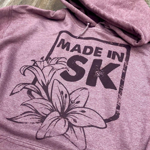 Maroon Made in SK Unisex Bunnyhug - HandmadeSask