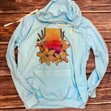 Sky Blue Saskatchewan Sunset Unisex Bunnyhug - HandmadeSask