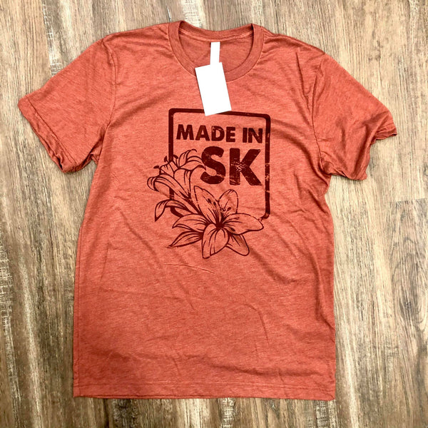 Rust Made in SK Unisex Tee - HandmadeSask