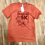 Rust Made in SK Unisex Tee - HandmadeSask