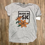 Grey Made in SK Unisex Tee - HandmadeSask