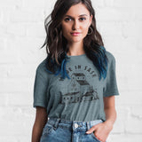 Blue Made in Sask Grain Unisex Tee - HandmadeSask