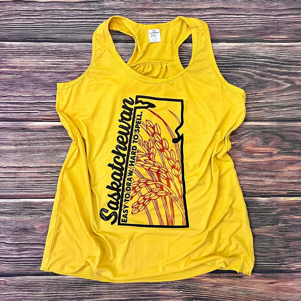 Yellow Hard to Spell Tank