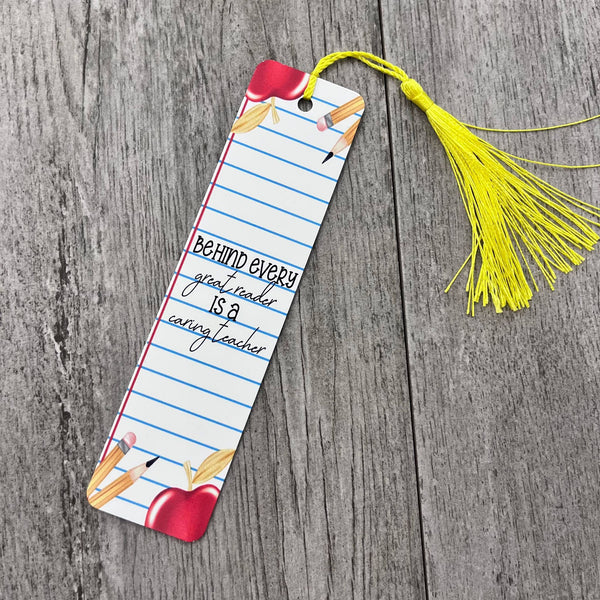 Great Reader Teacher Metal Bookmark