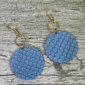 Amber Rayne Designs Mixed media Leather earrings - statement earrings