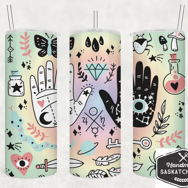 Pastel Palm Reader Tumbler