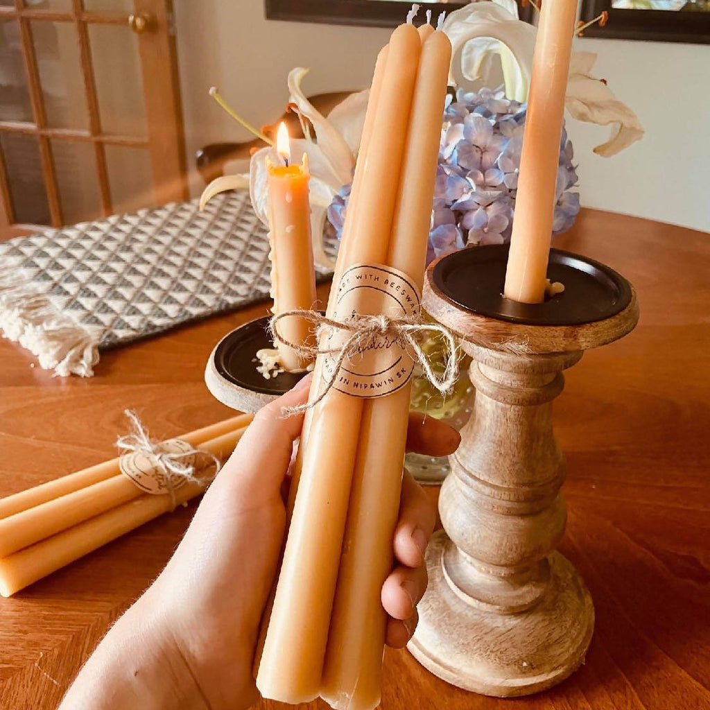 Beeswax Tapered Candles - HandmadeSask