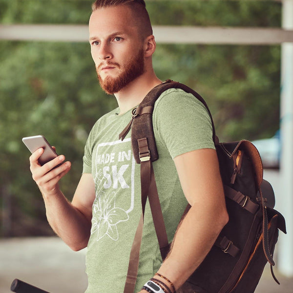 Heather Sage Green Made in SK Unisex Tee