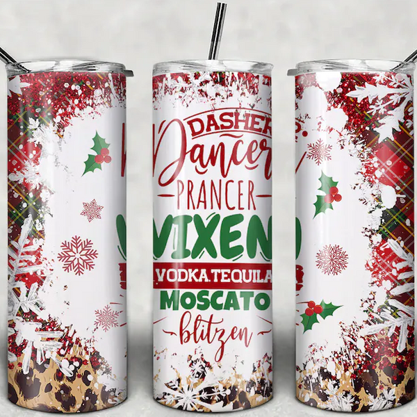 Vodka, Tequila, Moscato, Blitzen Tumbler