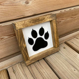 Cat Paw Print 3D Sign - 6"