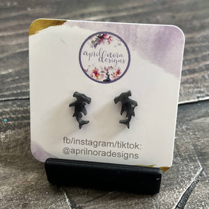 Shark Stud Earrings, resin
