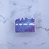 Tangled Saskatoon Skyline Weatherproof Stickers