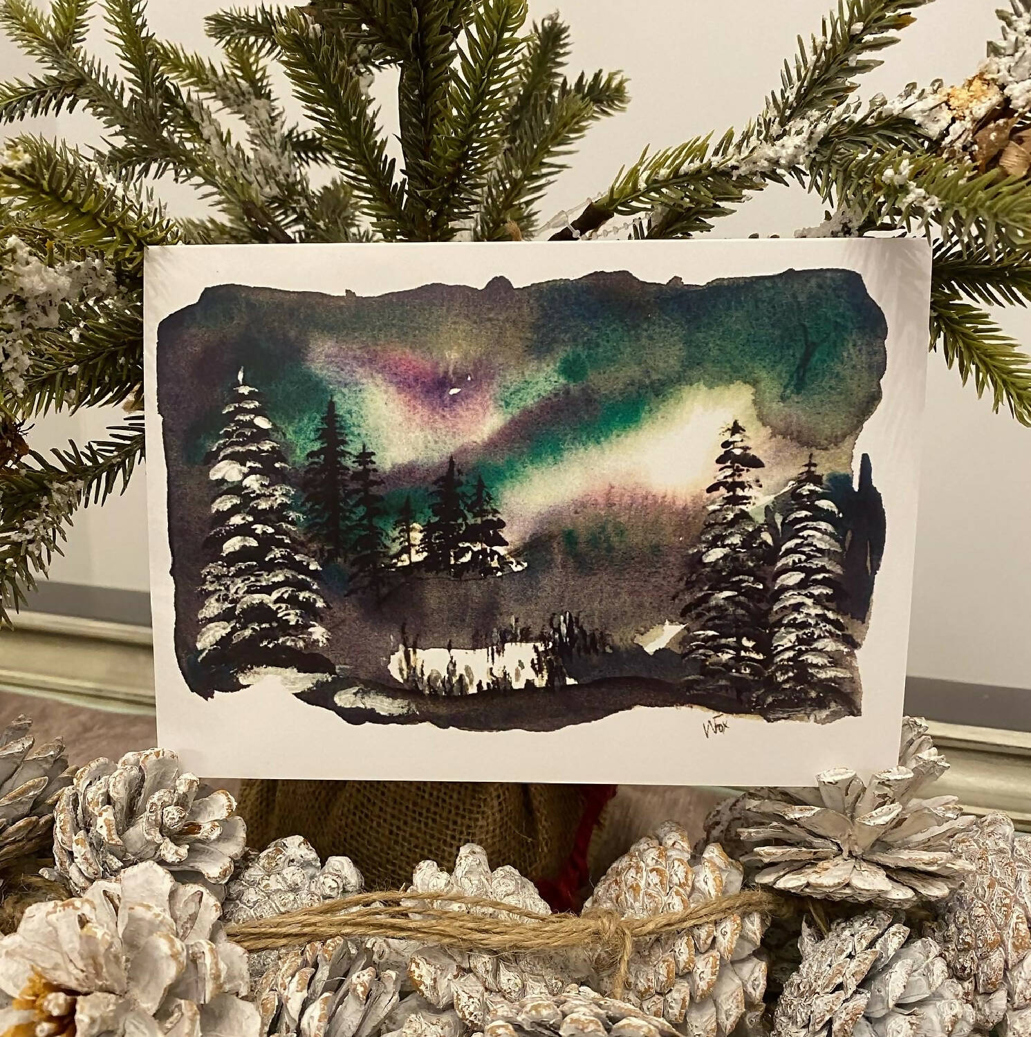 Northern Lights Christmas Card