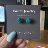 10mm Pave Ball Earrings