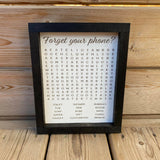 Mini Bathroom Word Search Sign