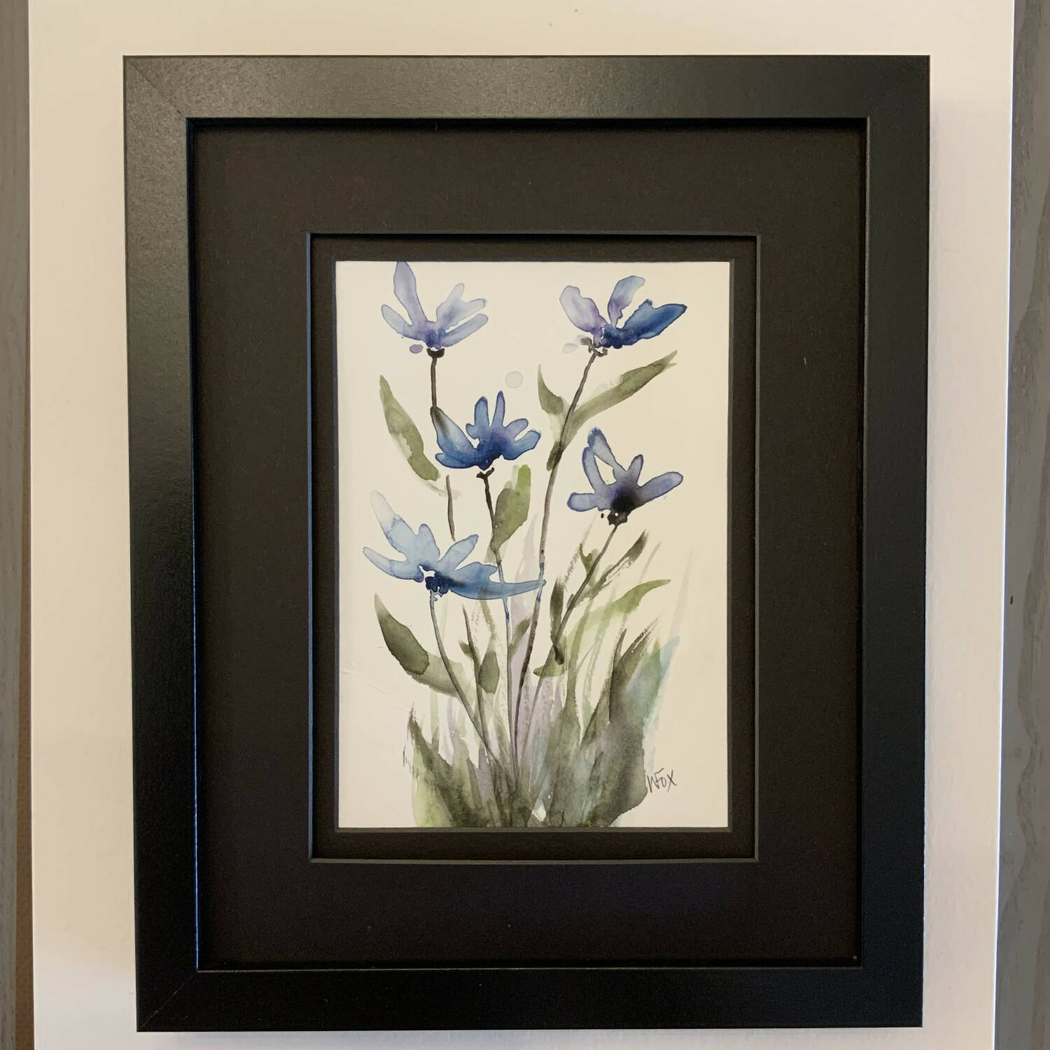 Blue Daisies - Original Watercolor Art