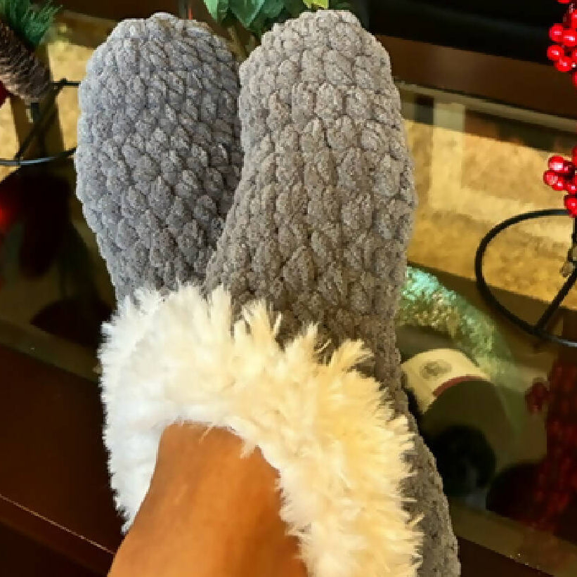 bootie with fur slippers
