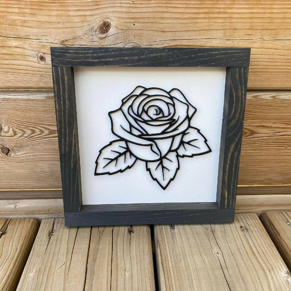 Rose 3D Sign