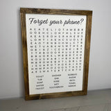 Bathroom Word Search Sign