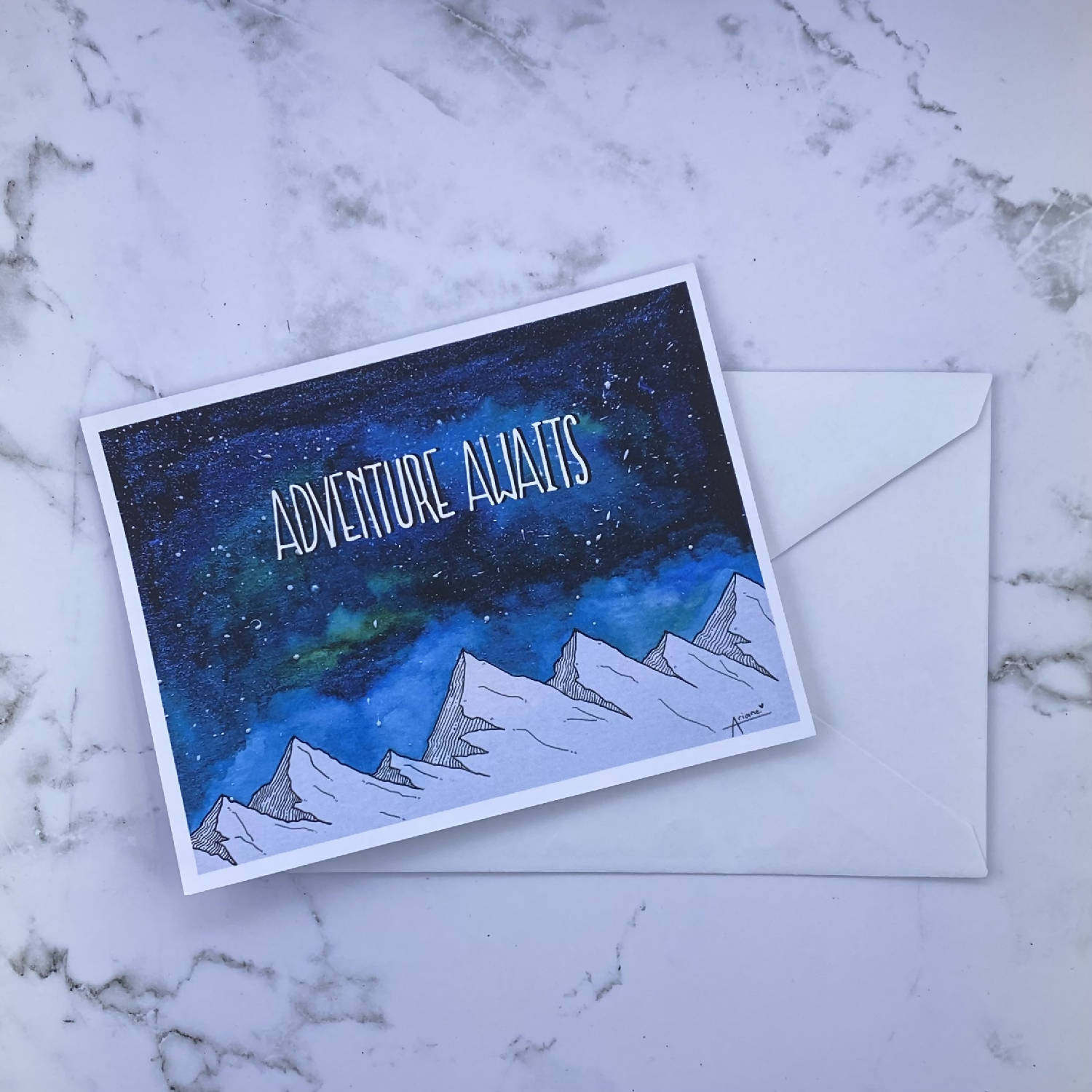 Adventure Awaits (mountains) Printed Card