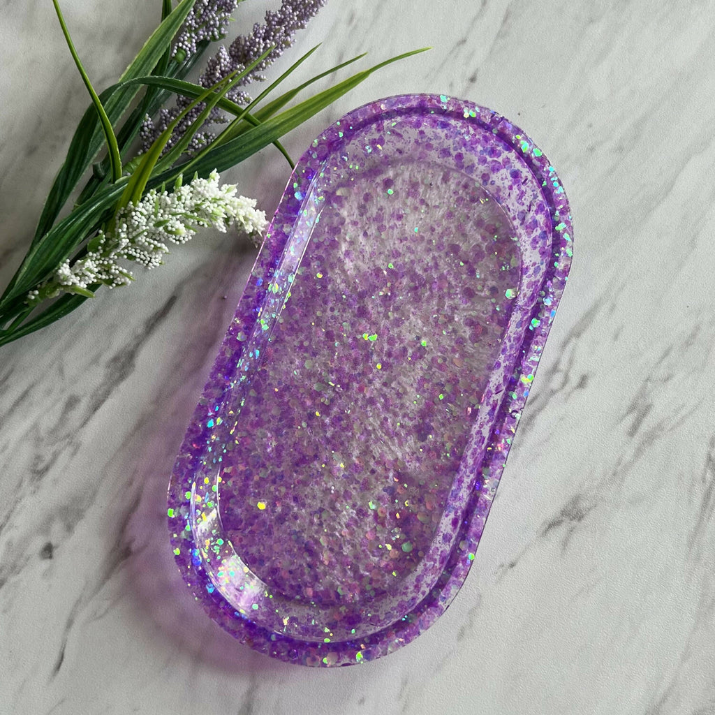 Oval Trinket Tray, resin – handmadesaskyxe