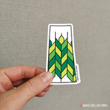 Saskatchewan Patchwork (Green) | Vinyl Sticker