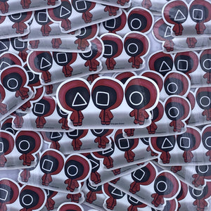 Trio Squid Army Chibi Waterproof Sticker