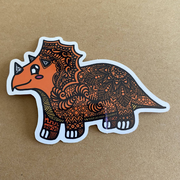 Dino: Triceratops Waterproof Sticker