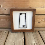 Sask Province Outline Sign - 8"