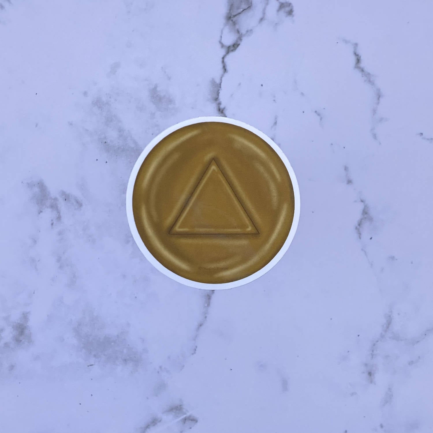 Triangle Dalgona Waterproof Sticker