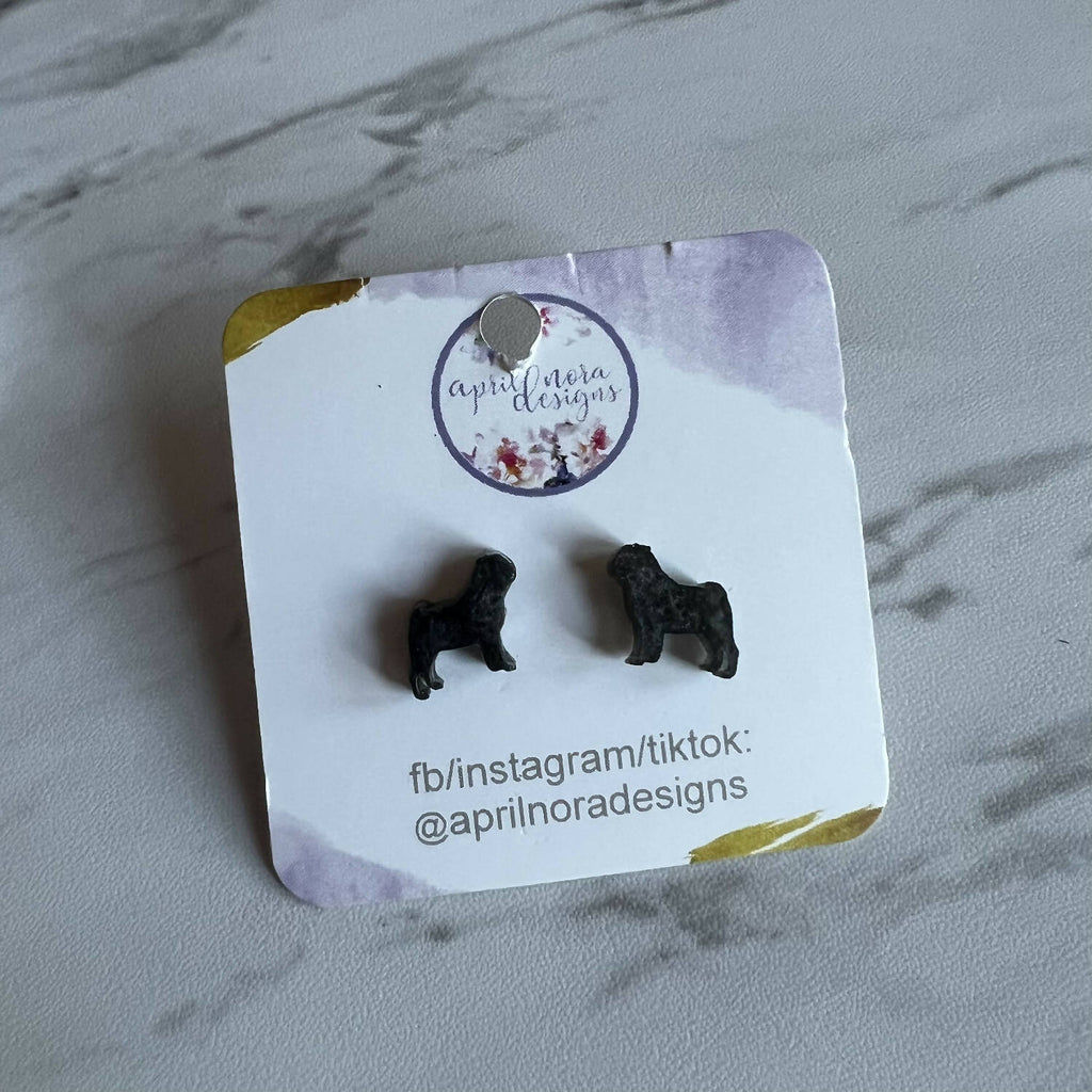 Dog Stud Earrings, resin