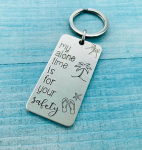 Large Metal Rectangle Keychains