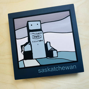 6 x 6 Art Panel | Saskatchewan Farm Elevator