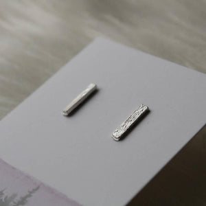 Bar geometric stainless steel earrings - HandmadeSask