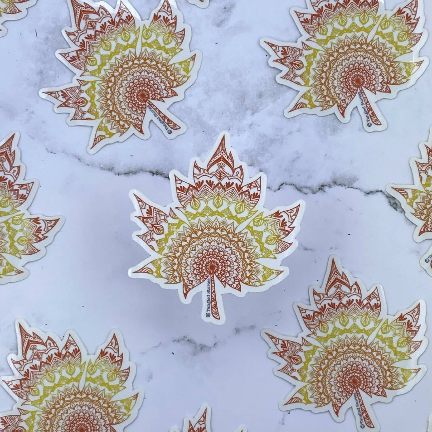 Midi Canadian Maple Leaf Weatherproof Sticker