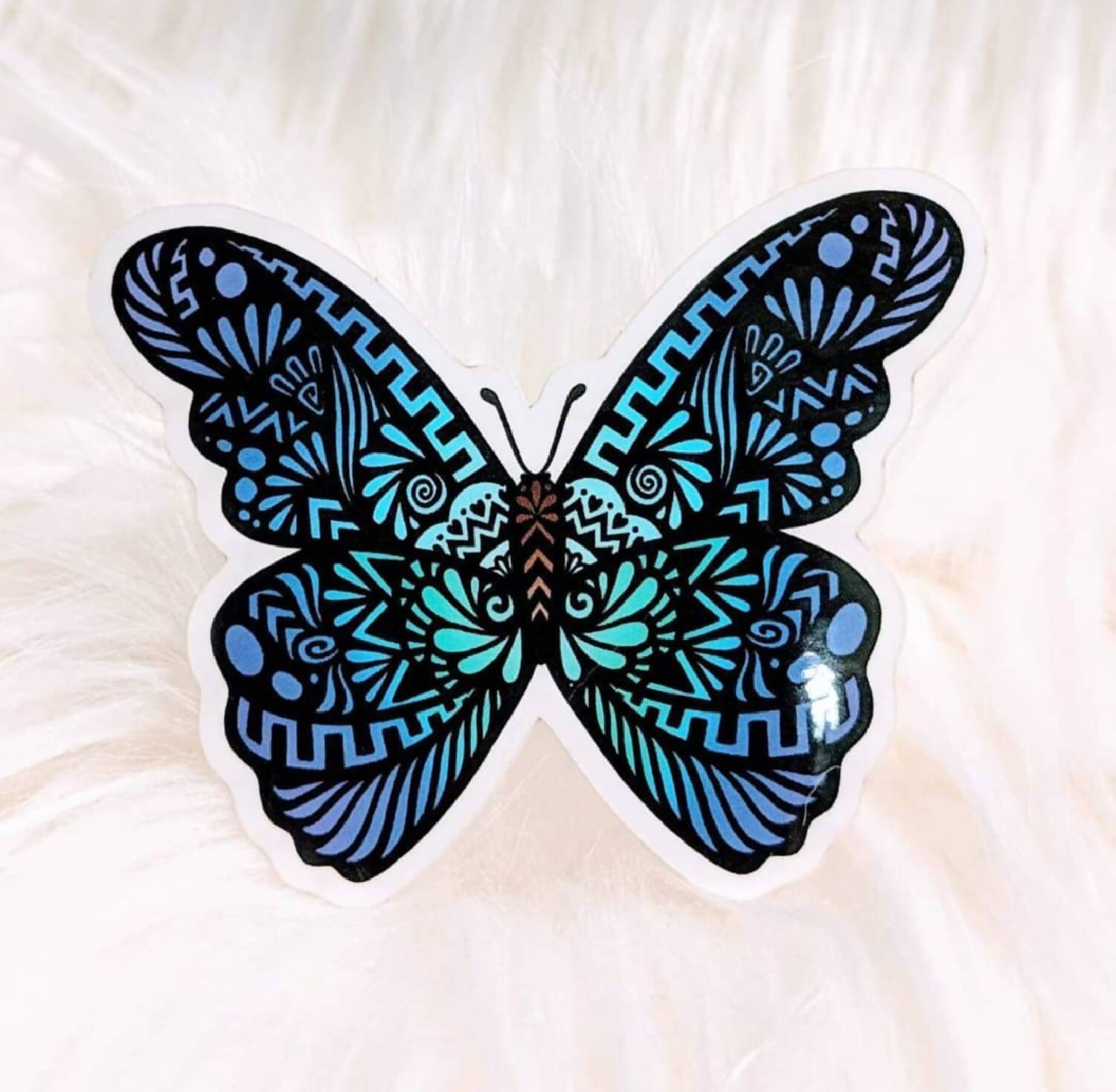 Butterfly (blue) Weatherproof Sticker