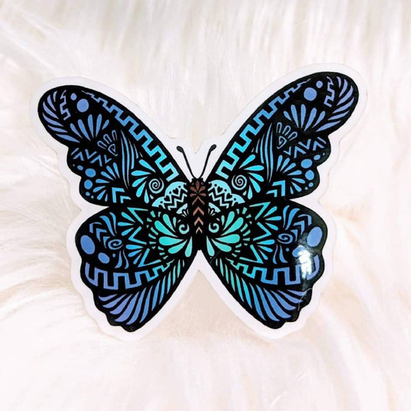 Butterfly (blue) Weatherproof Sticker