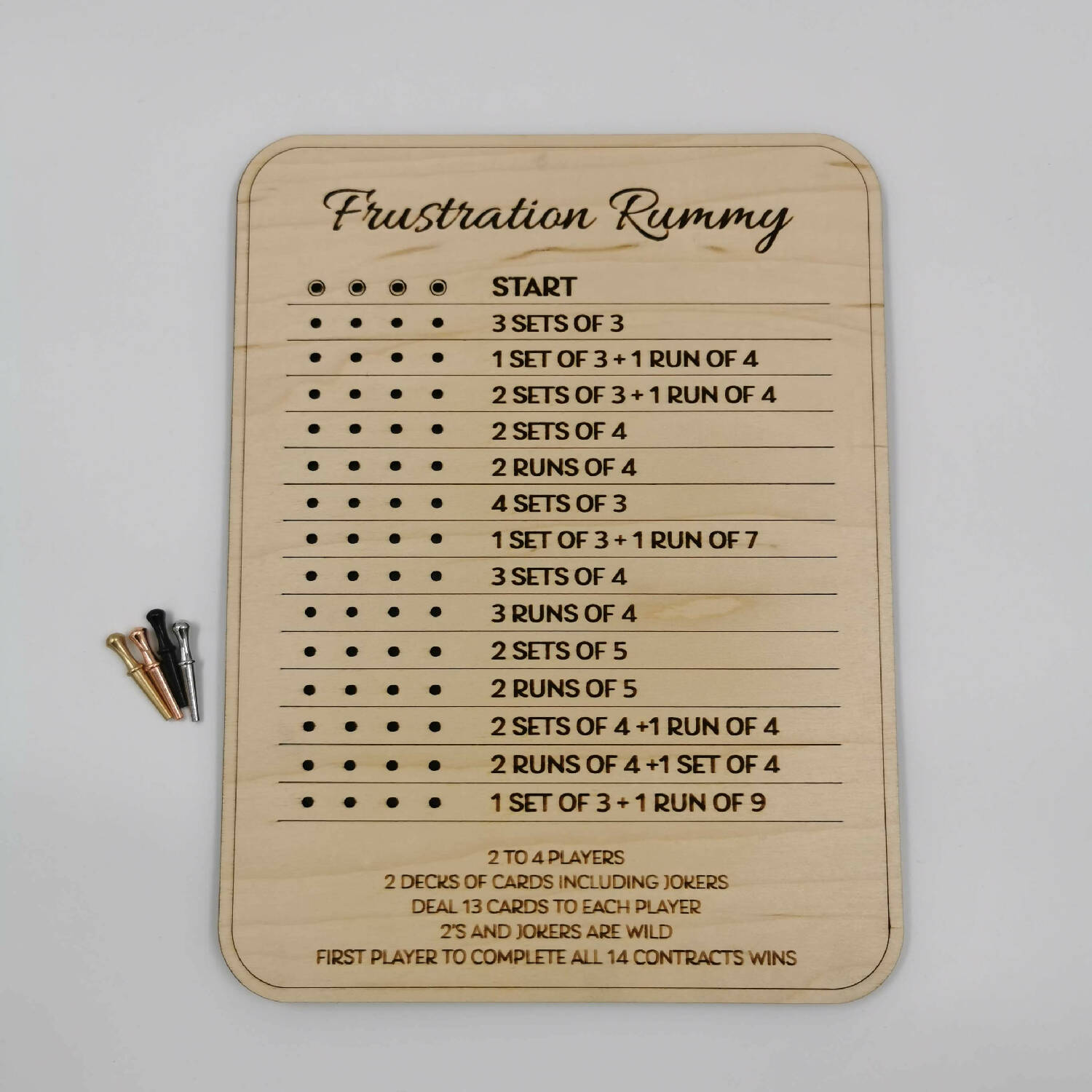 Frustration Rummy board game