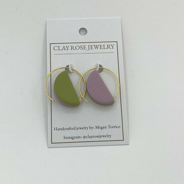 Half Circle Hoop Earrings