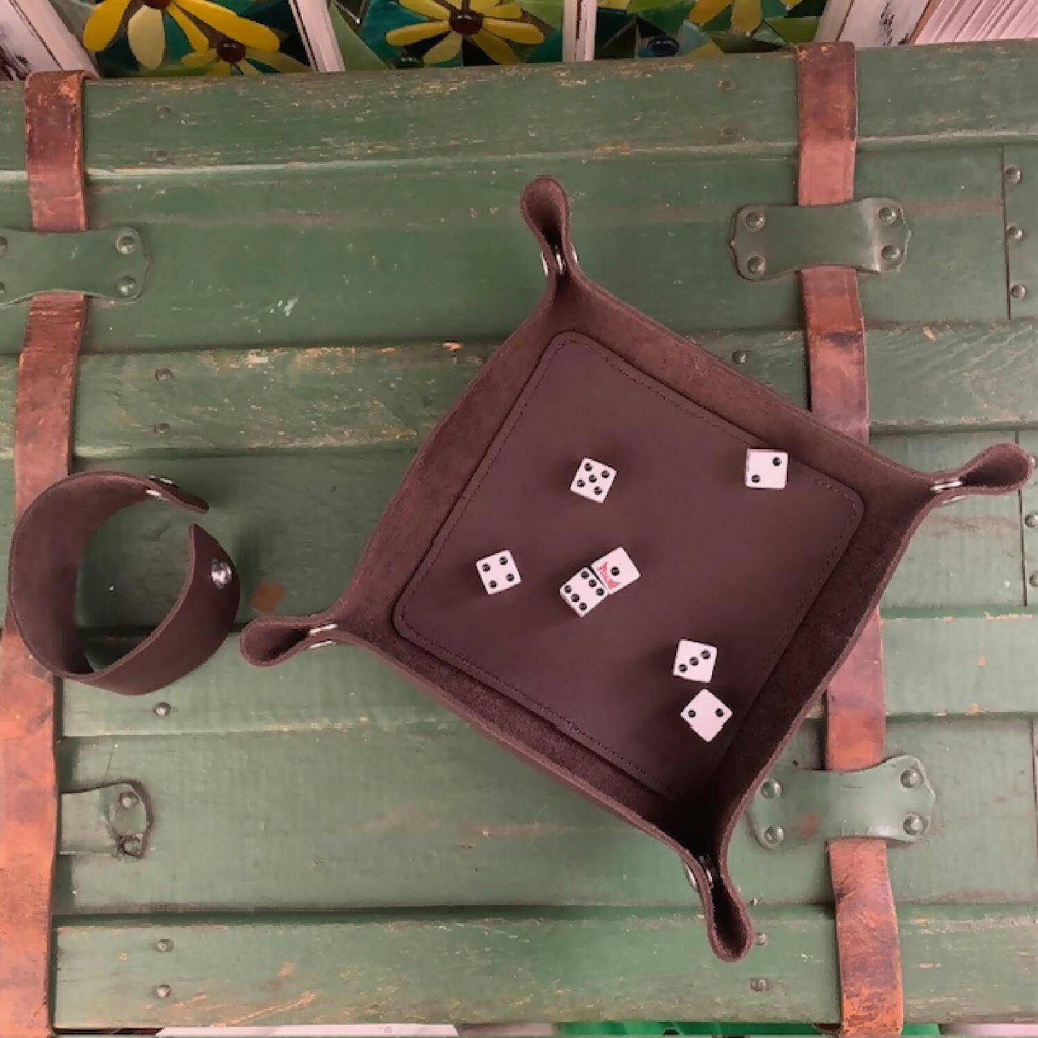 DICE TRAY - Collapsible - Dark Brown