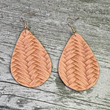 Amber Rayne Designs Leather earrings - braided