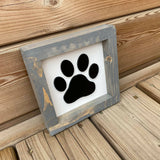 Dog Paw Print 3D Sign - 6"