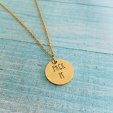 Stainless Steel Necklace - Fuck it