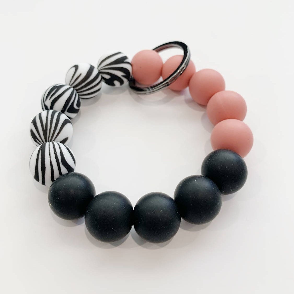 Print Silicone Bracelet Keychain - HandmadeSask