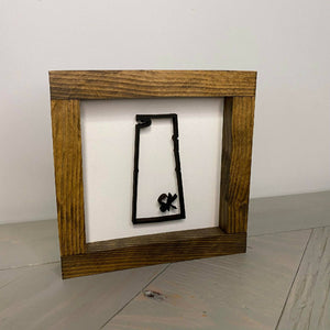 Sask Province Outline 3D Sign - 6"