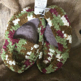 Leather soled lined adult slipper size 7-8